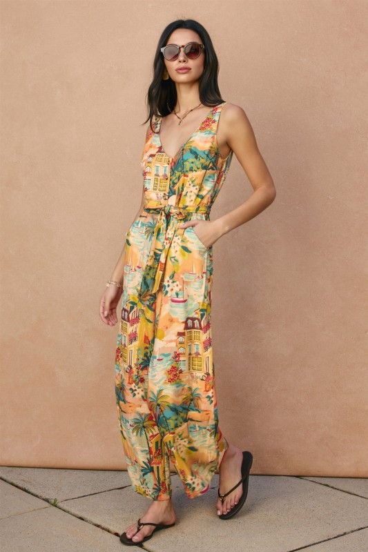 Thumbnail: Solenne Riviera Print Jumpsuit