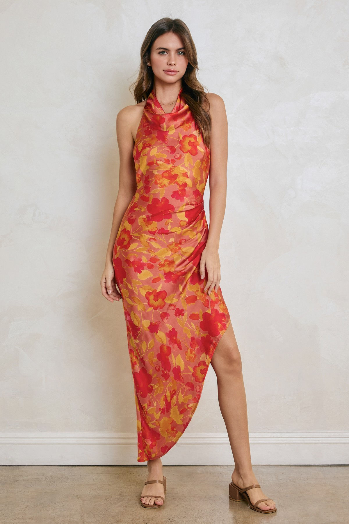 Catalina Sunset Halter Midi Dress