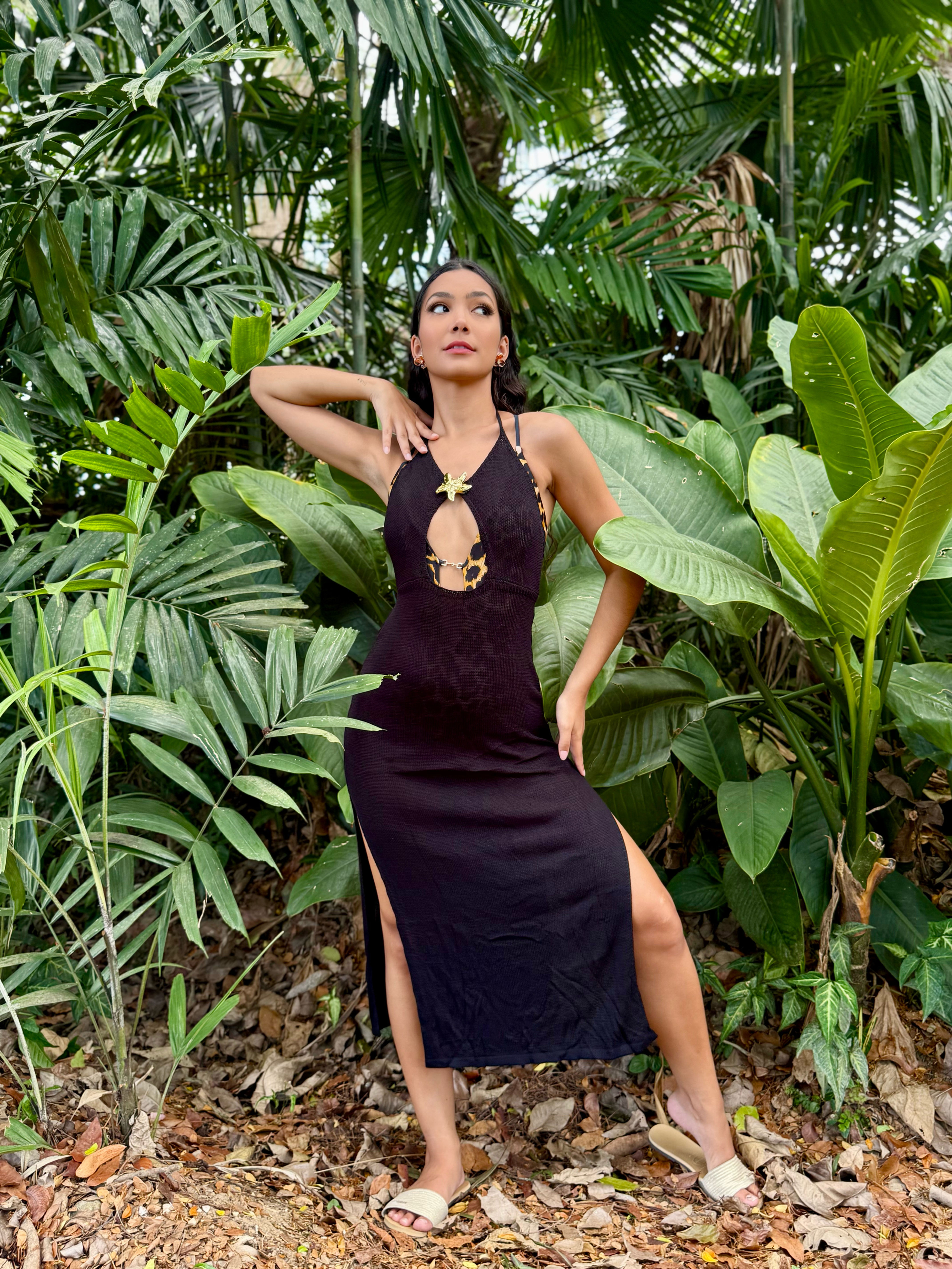 Neraya Cutout Knit Beach Dress