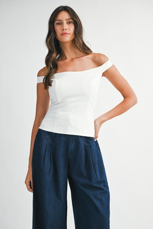 Thumbnail: Celine Off-Shoulder Fitted Top
