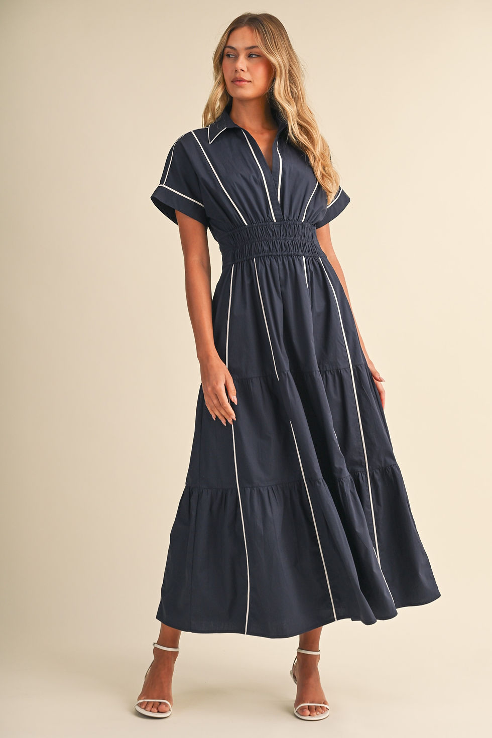 Thumbnail: Capri Coast Smocked Waist Maxi Dress