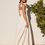 Thumbnail: Cotton Linen Blend Flutter Strap Corset Belted Maxi Dress