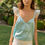 Thumbnail: Mesh Ruffle Sleeve Satin Top - SALE