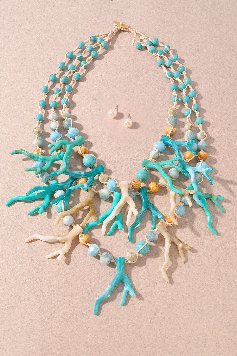 Costa Brava Reef Statement Necklace Set