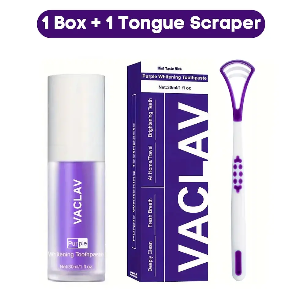 Thumbnail: Vaclav Purple Toothpaste Teeth Whitening Clean Colour Corrector Tooth Stain
