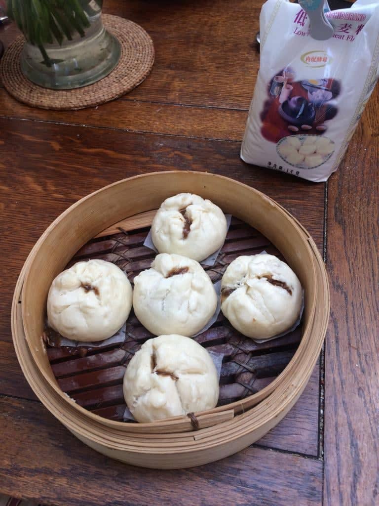 Char Siu Bao made with sourdough starter barbeque pork