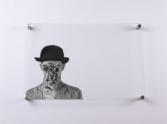 Acrylic Organizational Dry Erase Board - Original Design Artwork Camera