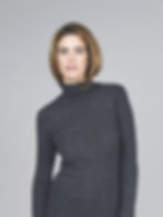 Model in Turtleneck Dress