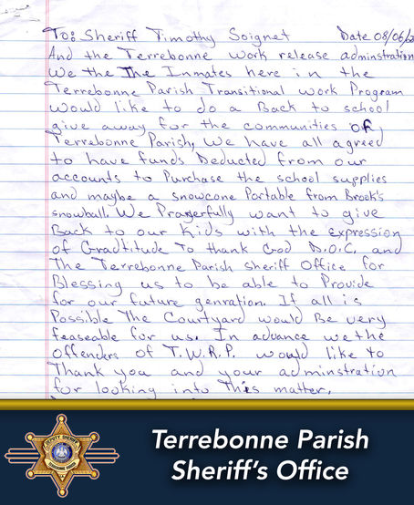 TWP inmates make donation