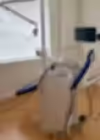 The bright warm dental chair in Sidney By The Sea Dental Hygiene Clinic