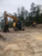 Excavators at work