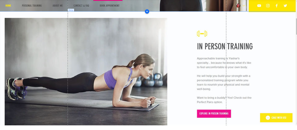 Website created by Digital Unicorn for a personal trainer. 