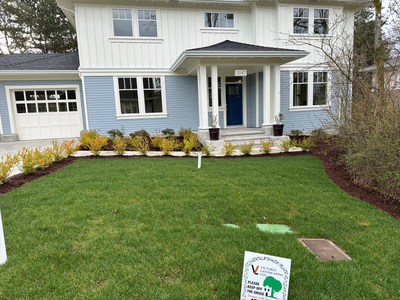 Healthy, well-maintained front lawn boosting curb appeal
