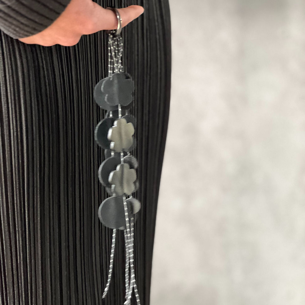 Thumbnail: bag charms - DOTS coloris Noir