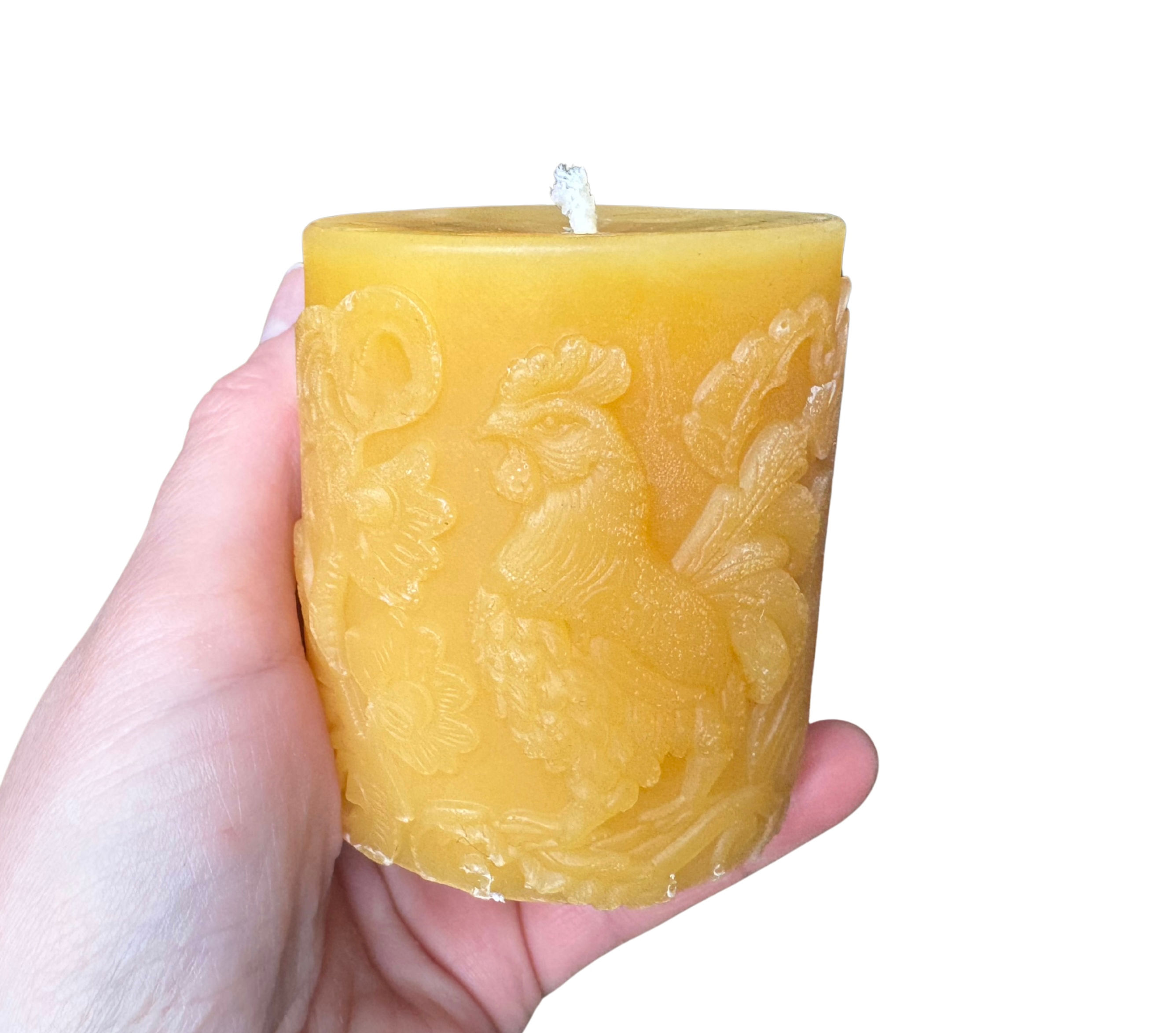 Farmhouse Rooster Beeswax Candle