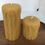 Thumbnail: Set of 2 Lrg 2.5" wide Rustic Solid Beeswax candles 