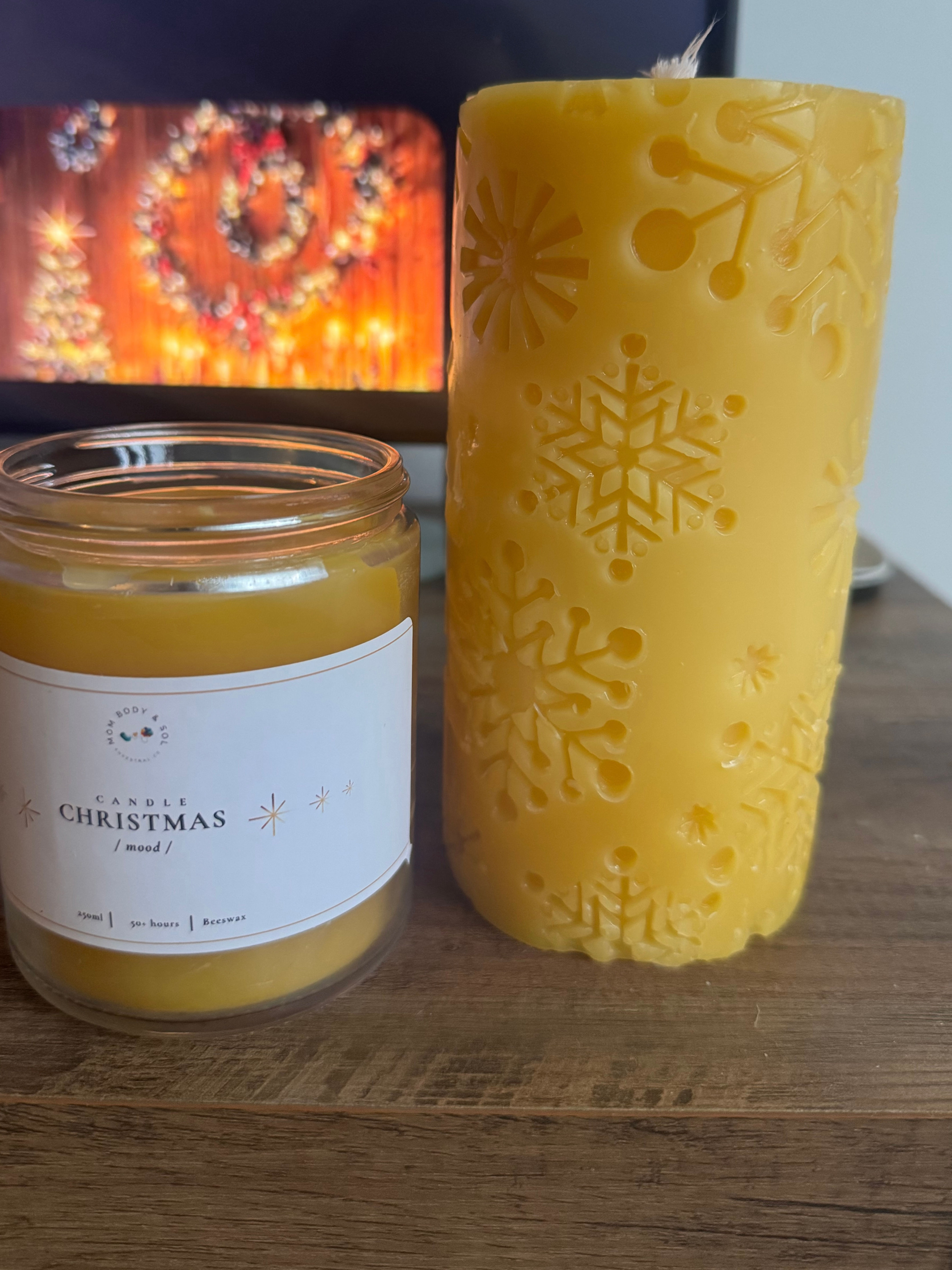 Jumbo Snowflake candle 