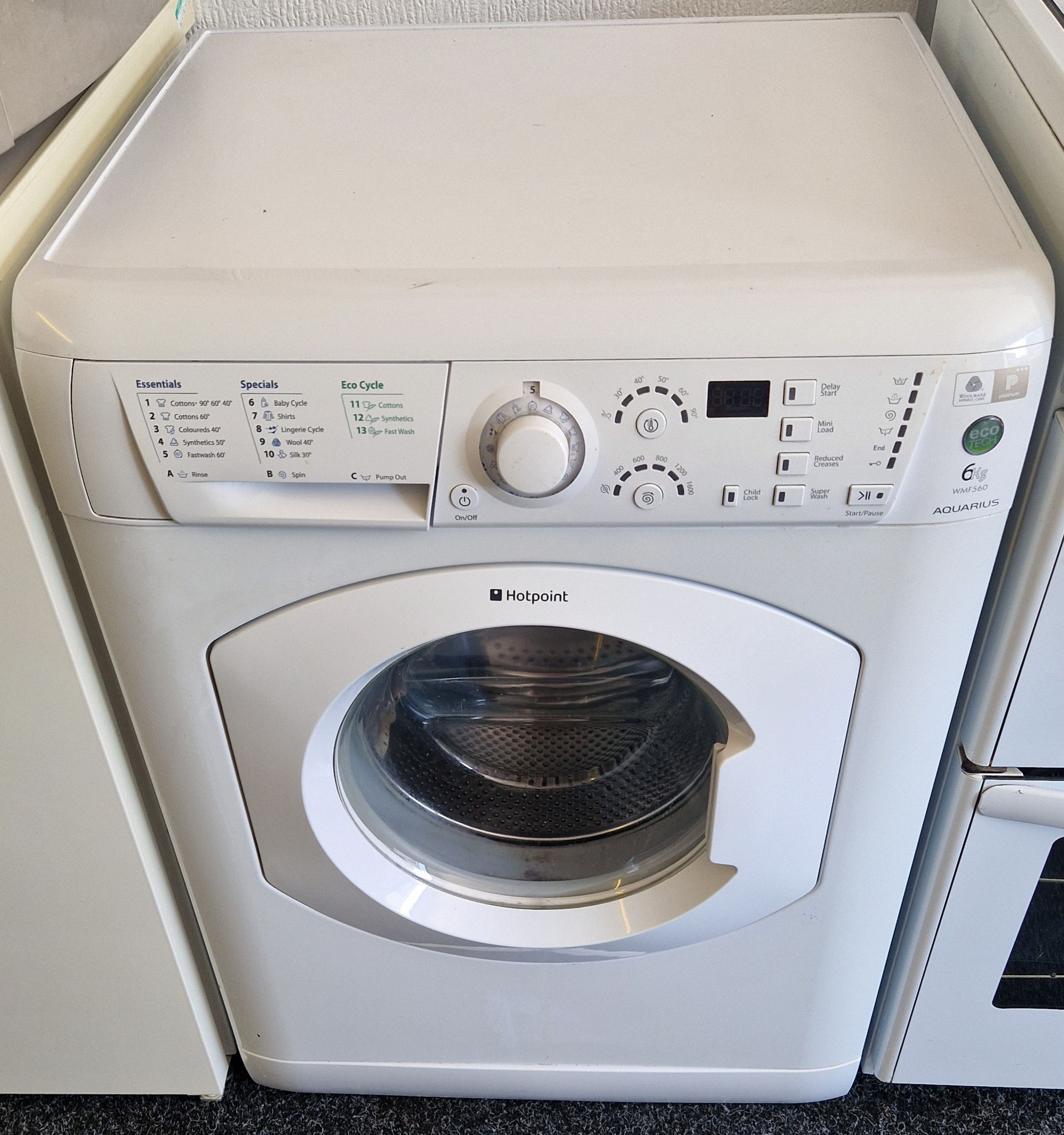 HOTPOINT USED 6KG 1600RPM WASHING MACHINE