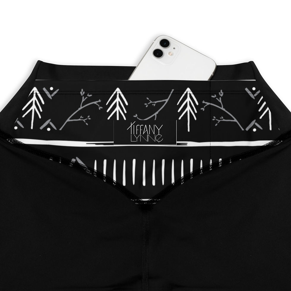Thumbnail: Pine Stripe Women's Sports Leggings (Black)