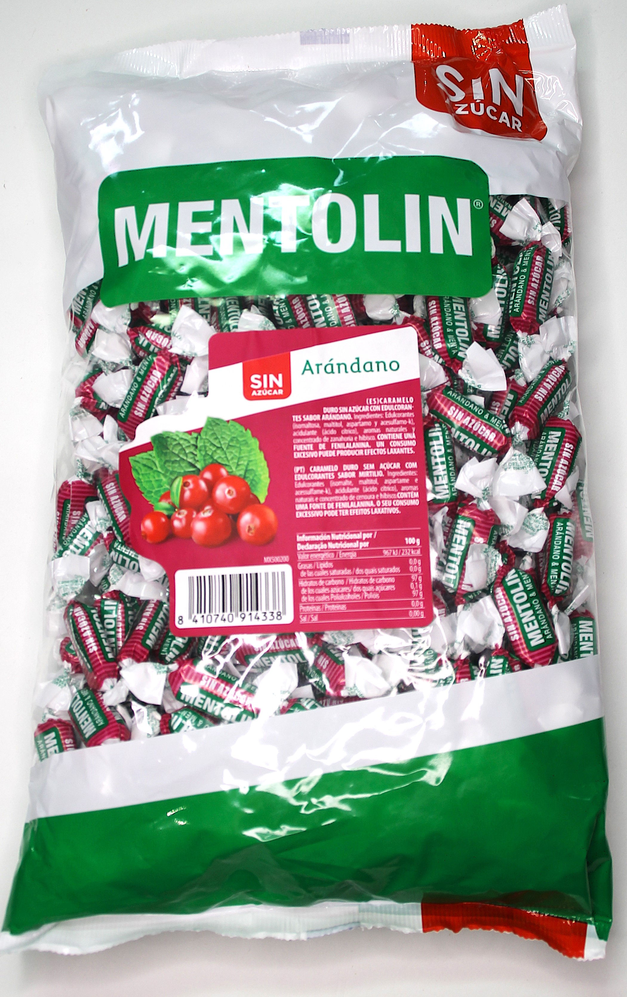 Caramelos Mentolin Arándano 1Kg Sin Azúcar