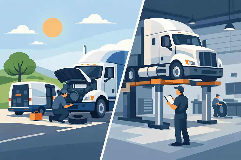 Mobile Truck Repair Versus Shop: Which Wins?