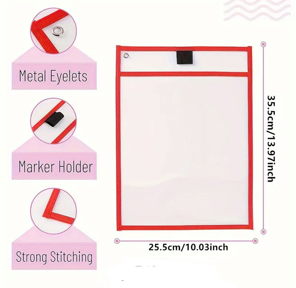 Pochette plastique d'entrainement