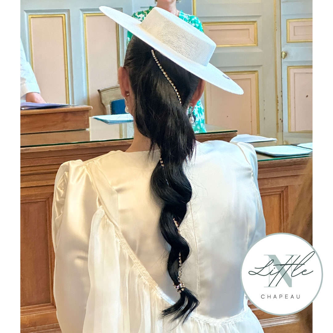 Bibi plat bords larges - Blanc