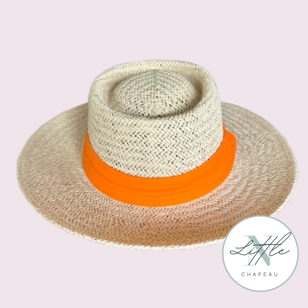 Canotier Éloïse - galon orange