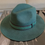 Miniature : Fedora laine - Vert et bande noire