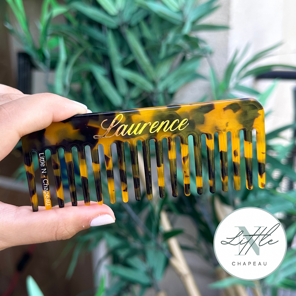 Miniature : Peigne personnalisé - coloris écaille marron & noir