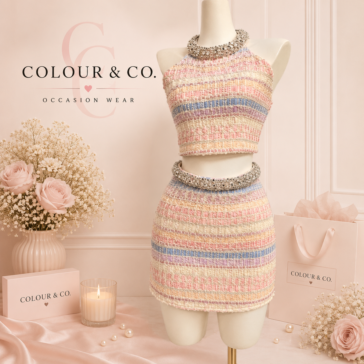 elegant two-piece occasion set