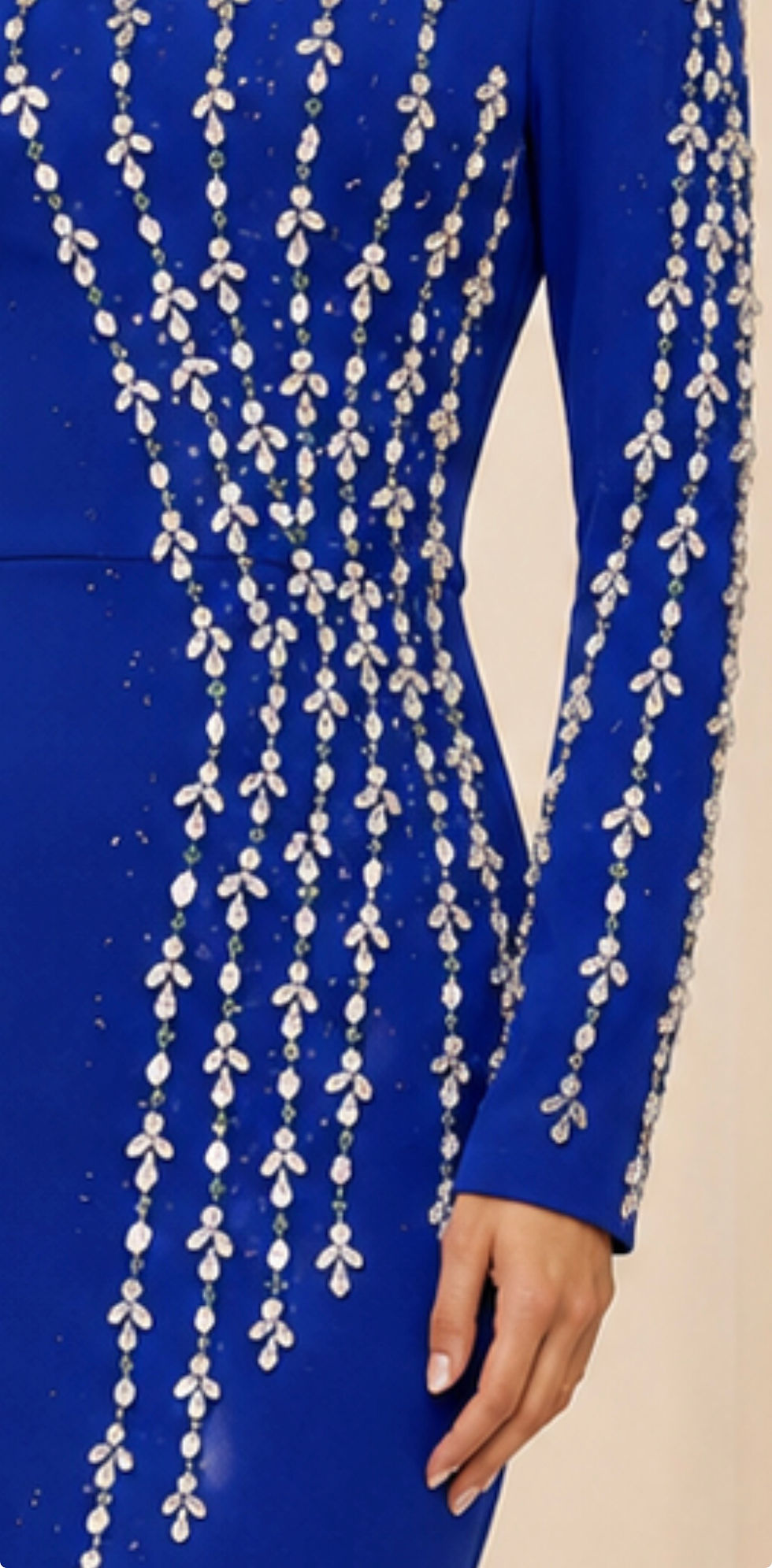 Thumbnail: Royal blue floor length gown 