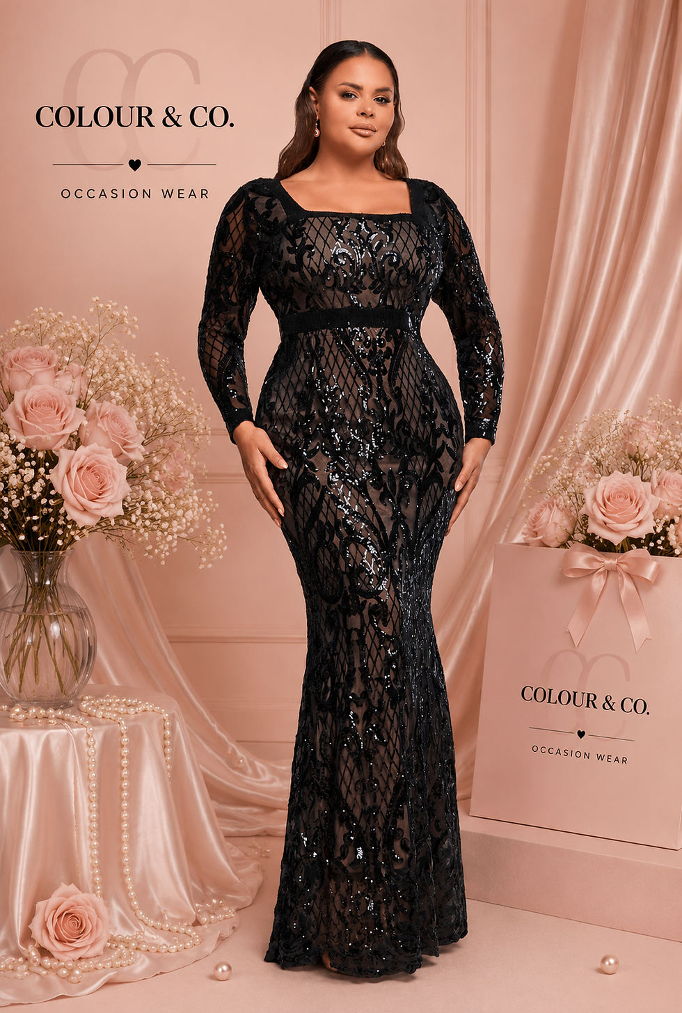 Thumbnail: noir sequin gown