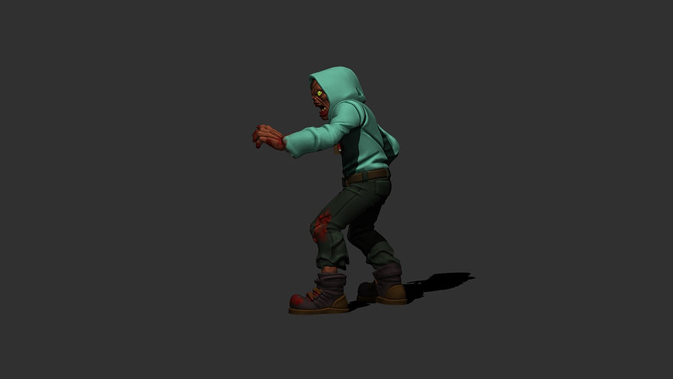 Thumbnail: Stylized Hoodie Zombie – 32 mm Miniature | Cavewolf Studio | 3D Print STL