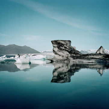 Eissee auf Island, Fjord, Winter, Gletscher, Eis, Landschaft, Wasser, blau, Reflektion, Ice
