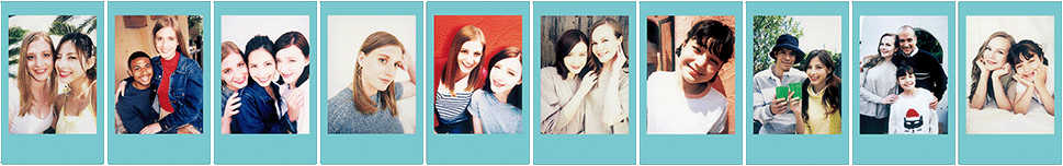 INSTAX MINI MACARON FILM FRAMES WITH PICTURES ON IT