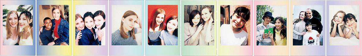 INSTAX MINI MACARON FILM WITH PICTURES ON IT