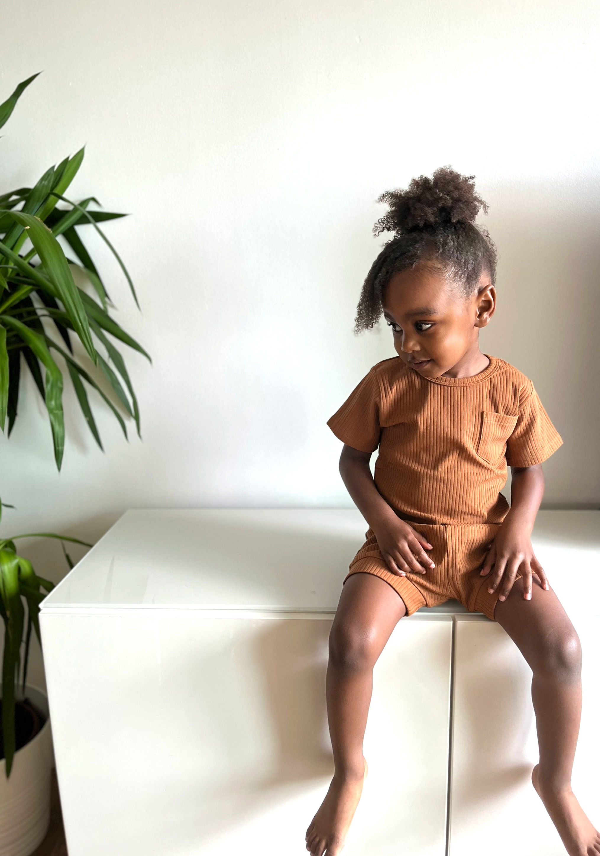 Tawny Ribbed Organic Cotton 2-piece set