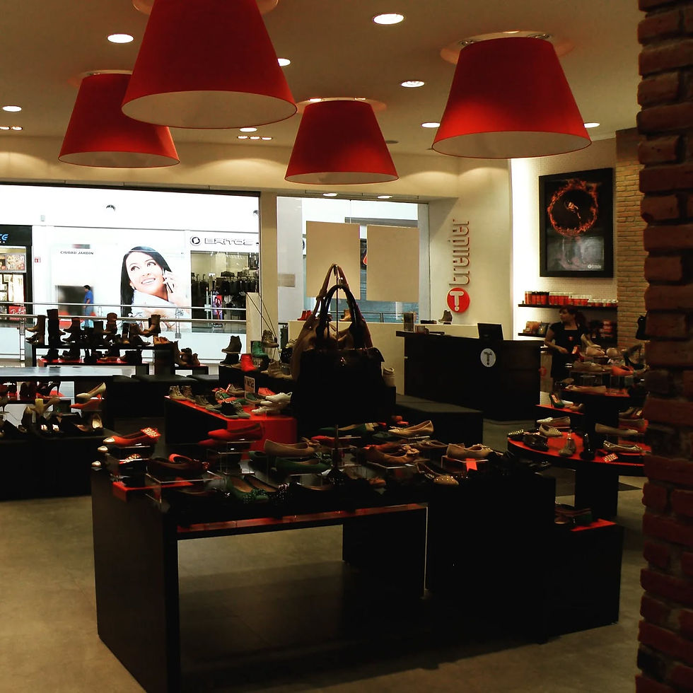 Zapaterías TR. Diseño de locales comerciales para cadena de zapaterías contemporáneas en CDMX.