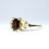 Miniature : Bague or grenat diamants