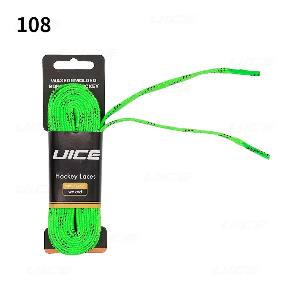 Miniaturbild: UICE Ice Hockey Skate Laces 84-120in Dual Layer Braid Extra Reinforced Tips