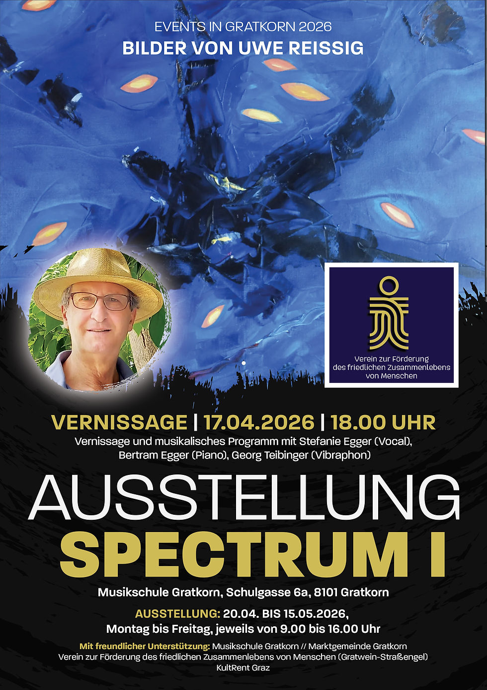 Einladung zur Ausstellungseröffnung: Spectrum I - Bilder von Uwe Reissig
