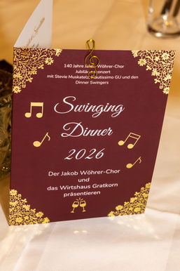 Swinging Dinner begeisterte zum 140-jährigen Jubiläum des Jakob-Wöhrer-Chors