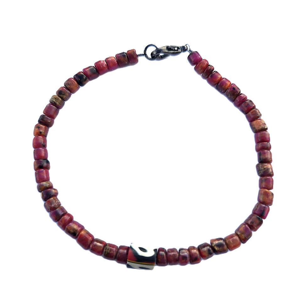 Rustic Berry Bead Bracelet