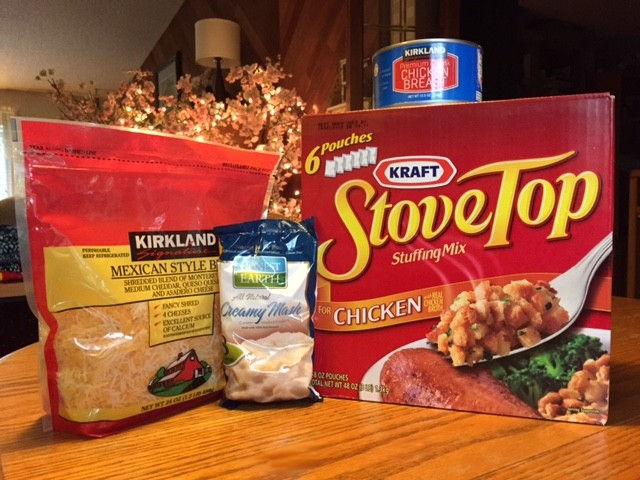 Ingredients in boxes & bags - Make a Thanksgiving Memories Casserole! / www.HoneycombOasis.com