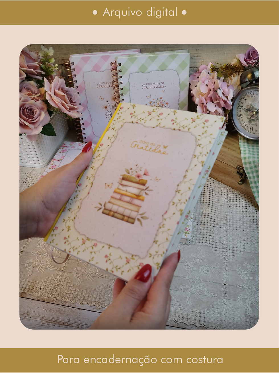 Miniatura: Diário da Gratidão Floral Costura