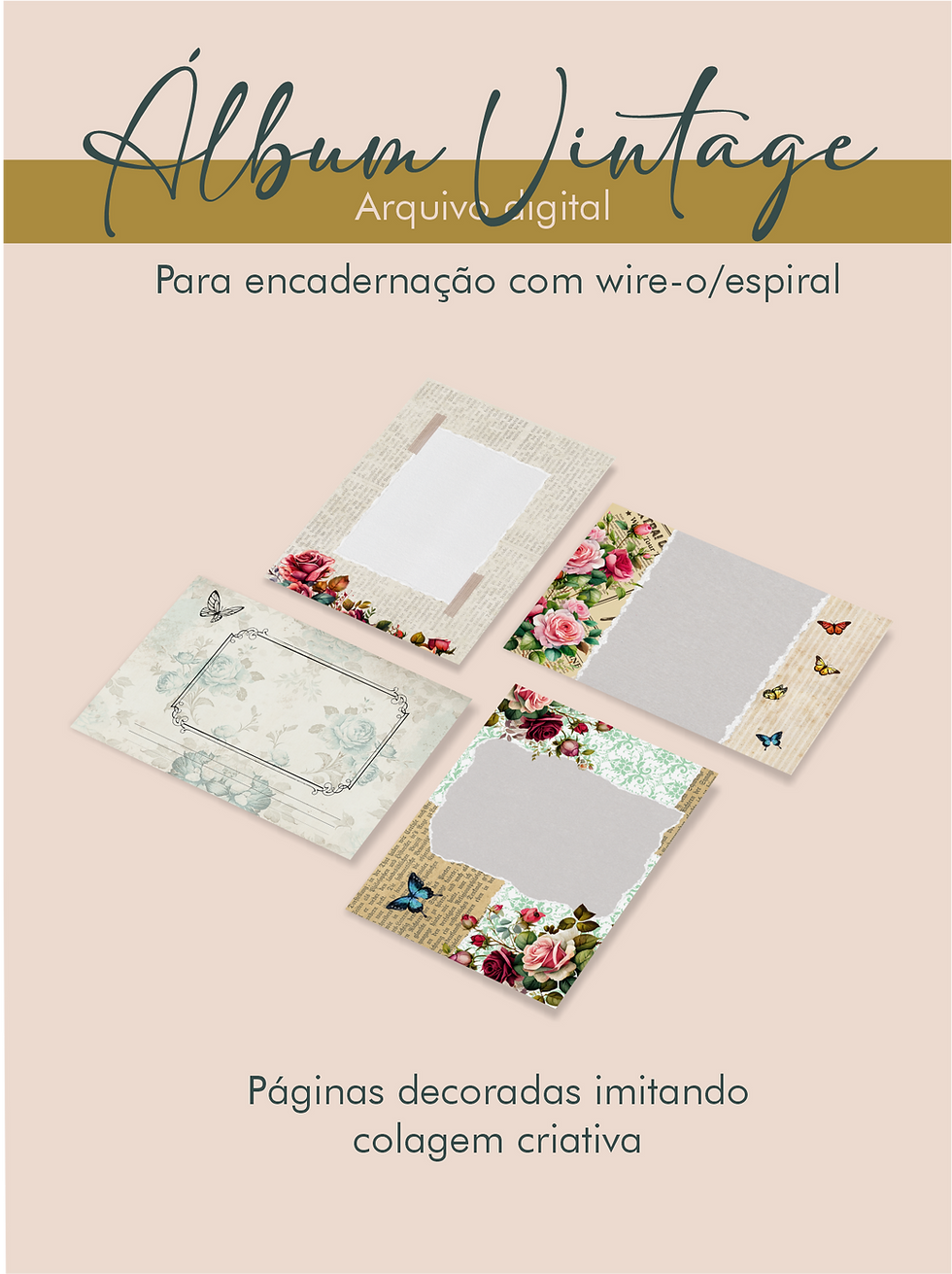 Miniatura: Álbum Vintage para Wire-o/espiral