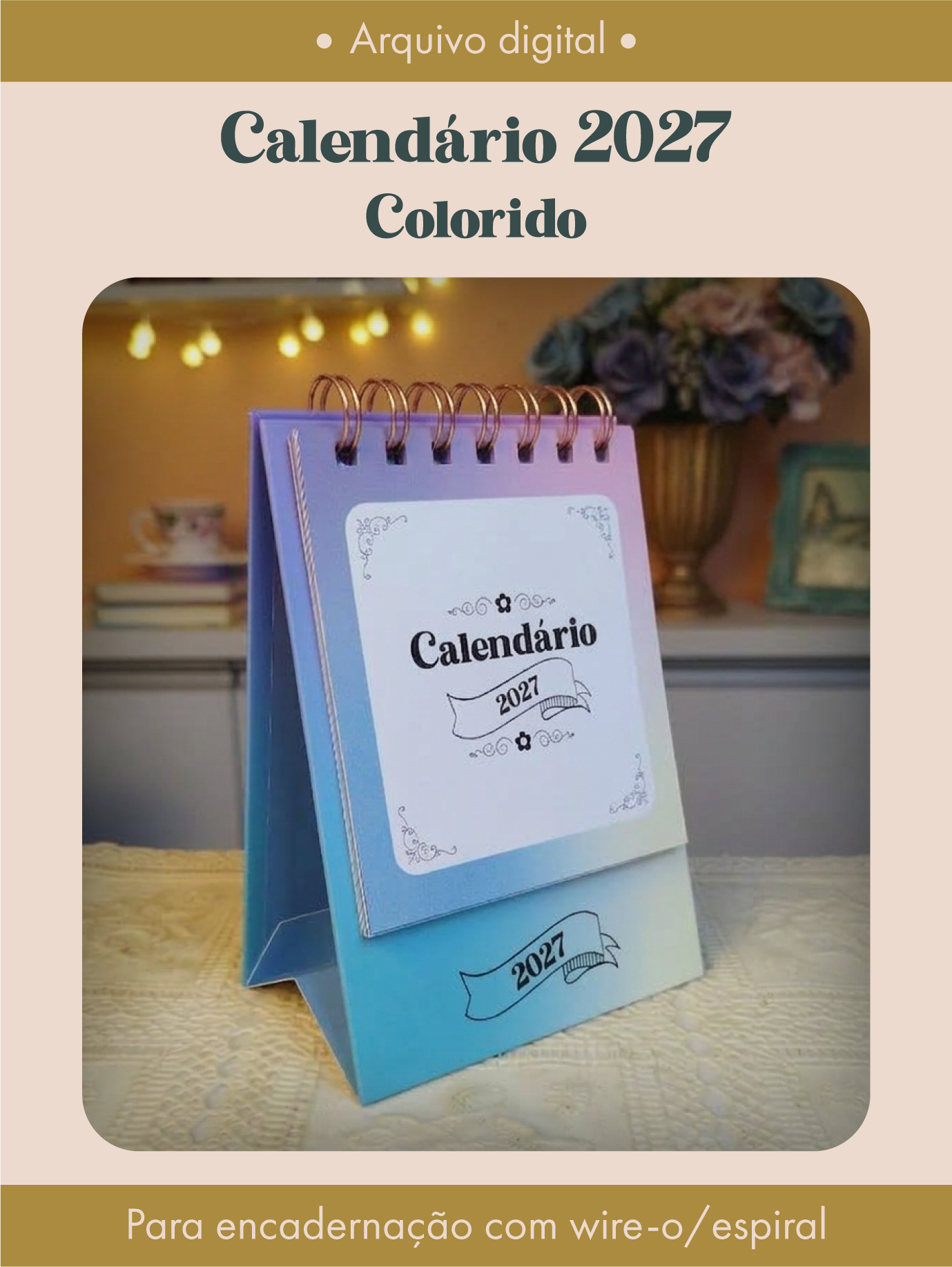 Calendário 2027 Colorido