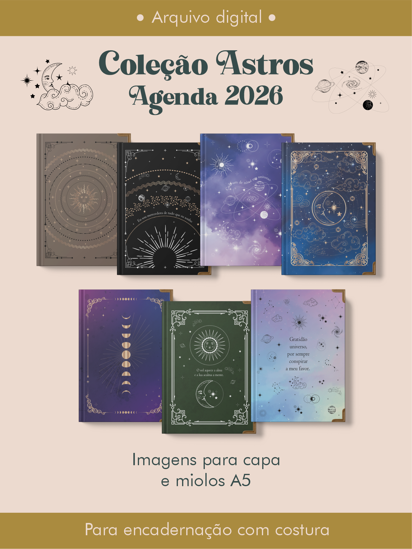 Agenda 2026 Coleção Astros Costura