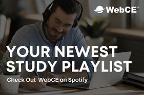 Your Newest Study Playlist - Check out WebCE's Study Playlists on Spotify blog image